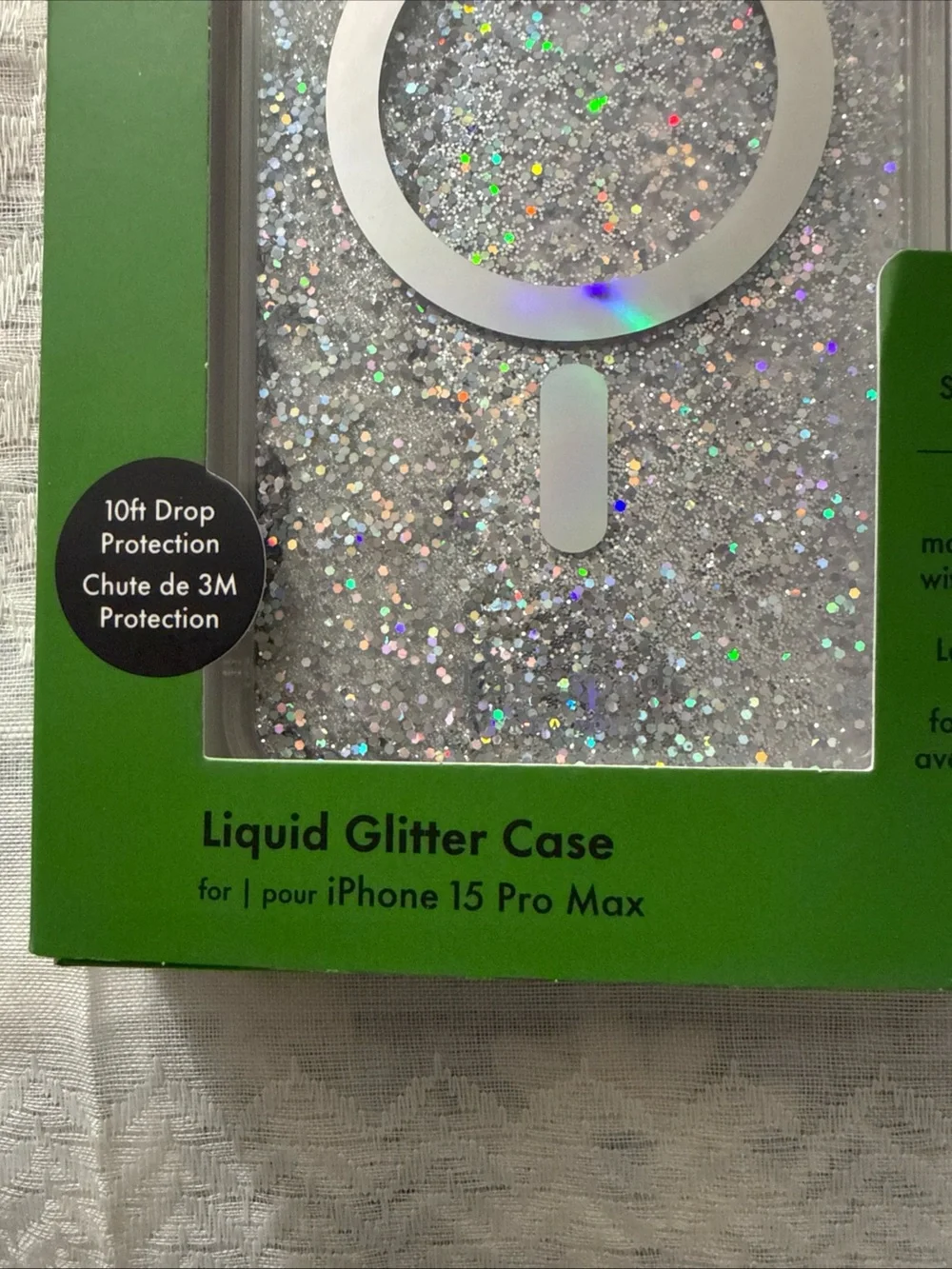 kate spade Silver Liquid Glitter MagSafe iPhone Case